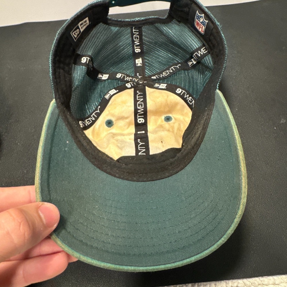 Vintage Philadelphia Eagles Hat Cap Green New Era Mesh Back Snap Back Football - Picture 6 of 11